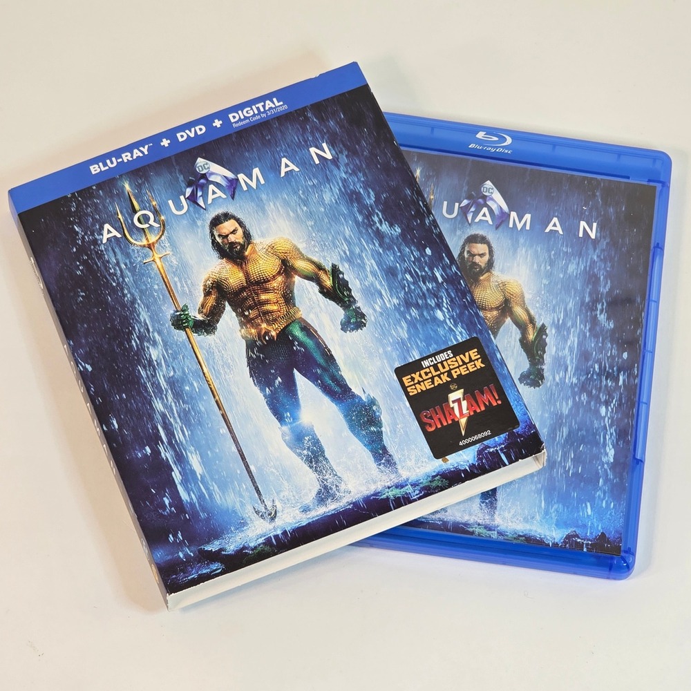Aquaman Blu‎ Ray DVD Digital Exclusive Sneak Peek of Shazam! Movie
